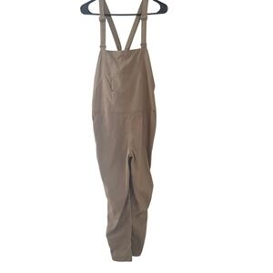 Flylow Life Bib Overalls Womens Medium Taupe Brown Stretch Hiking Utility Pants